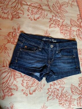 American Eagle Outfitters Indigo Denim Low-Rise Jean Shorts